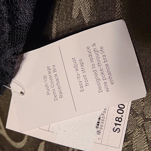 NWT Auden Push up, molded cup demi coverage, racerback, front closure bra, black - Picture 8 of 10